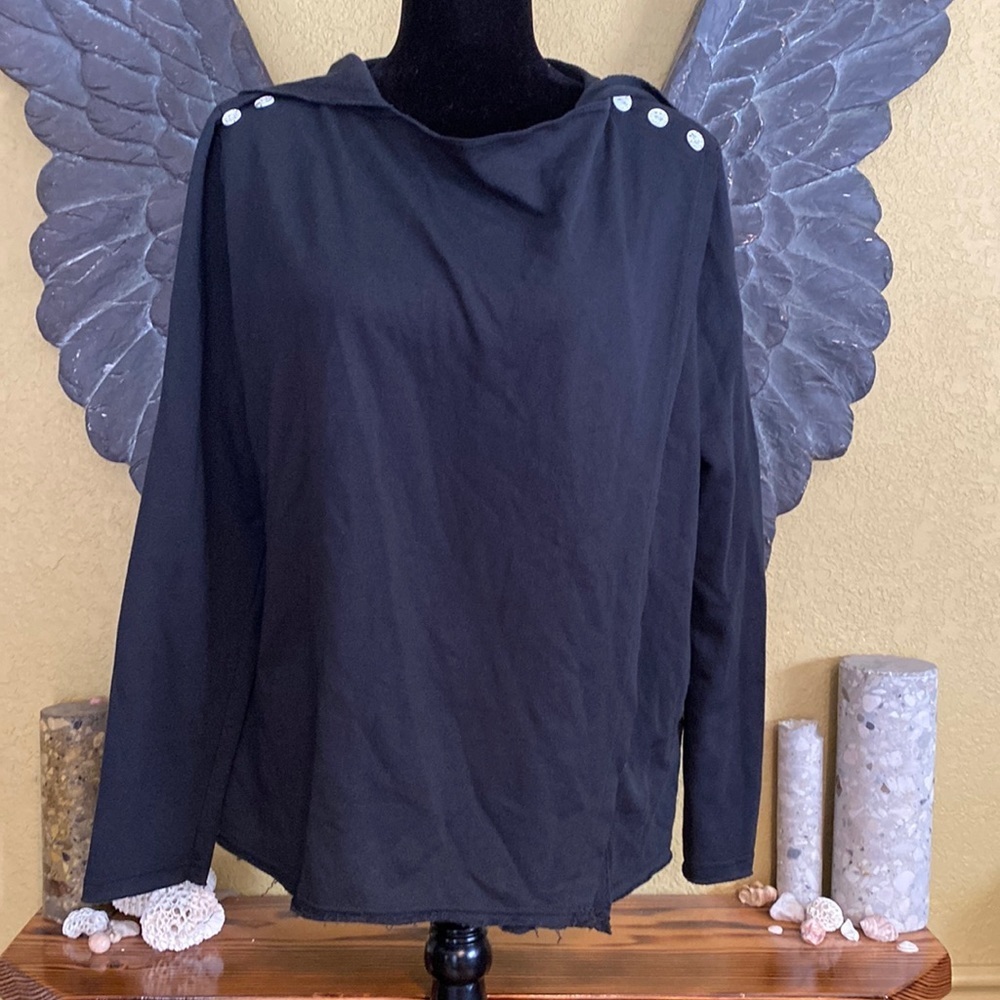 525 America Shoulder Wrap Front Sweater